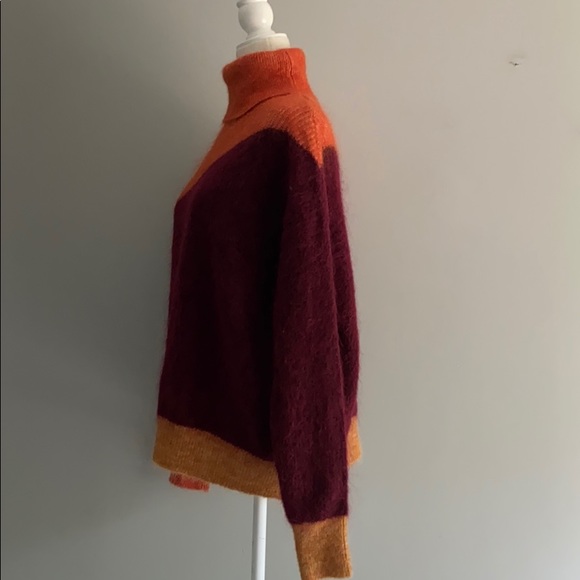 NWOT Zara Mohair Colorblock Sweater - Picture 14 of 16